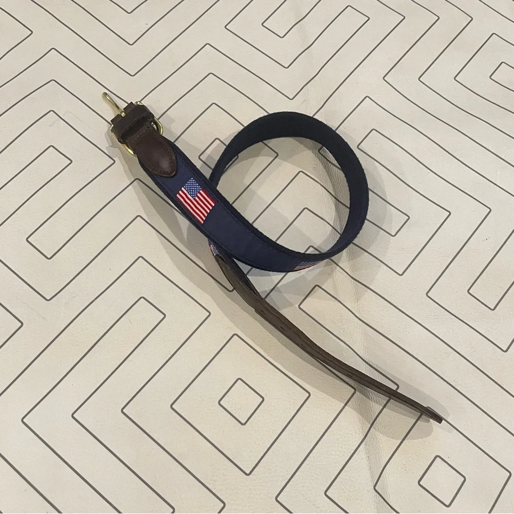Vineyard Vines Boys American Flag Canvas Belt